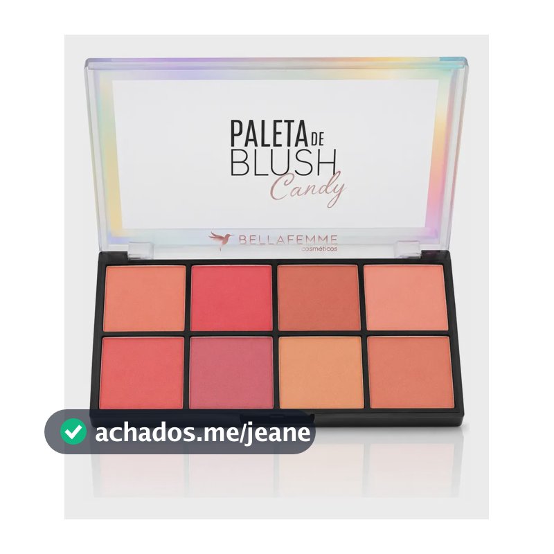 Paleta De Blush Com 8 Tons Alta Pigmentação E Fixação Longa 8 Tons