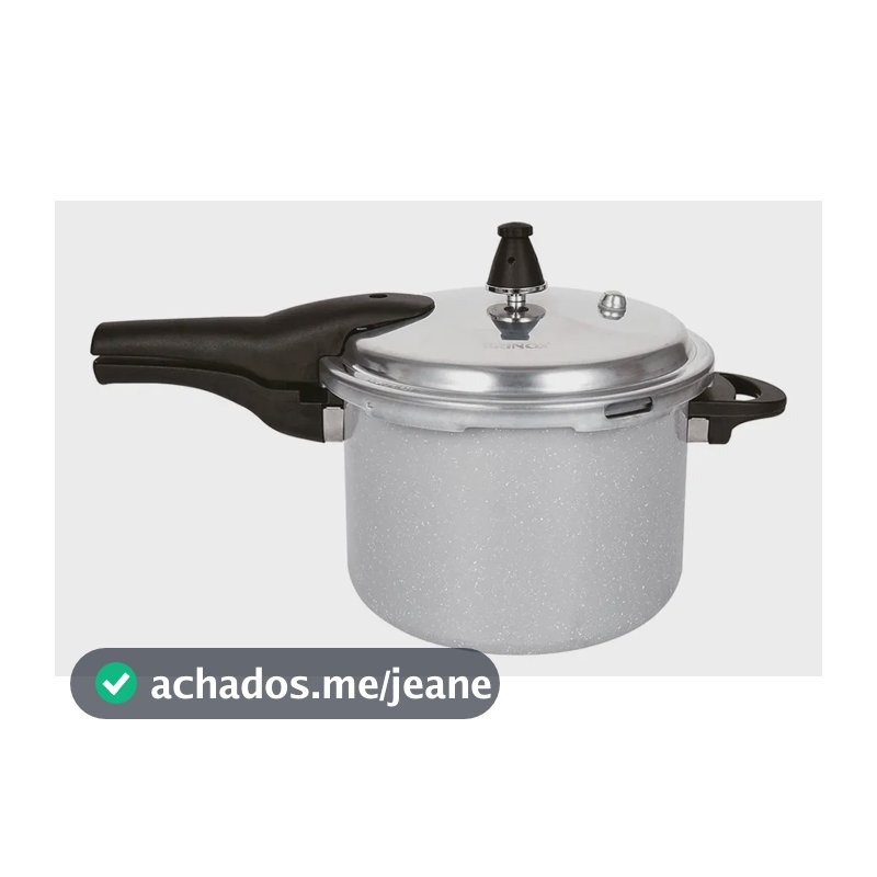 Panela De Pressao Indução Antiaderente 5,4 Lts Gris Brinox Cor Cinza