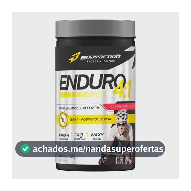 Enduro 4:1 - Repositor Energético C/ Proteína - Bodyaction Sabor Morango