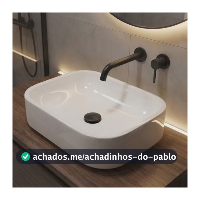 Cuba Pia De Apoio Sobrepor 37x27cm Branca Para Banheiro Lavabo Armário Gabinete Suspenso Luce - SOS Acabamentos by Orcia
