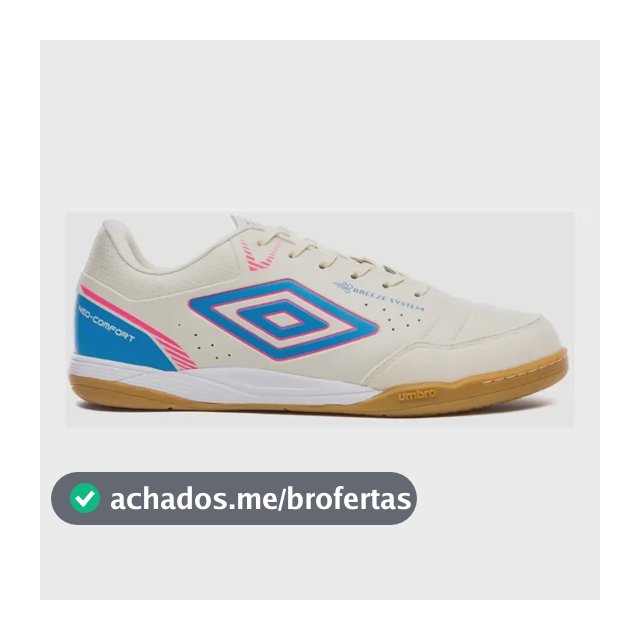 Chuteira Umbro Neo Comfort Futsal Quadra Profissional Branco Azul Rosa 41 Br