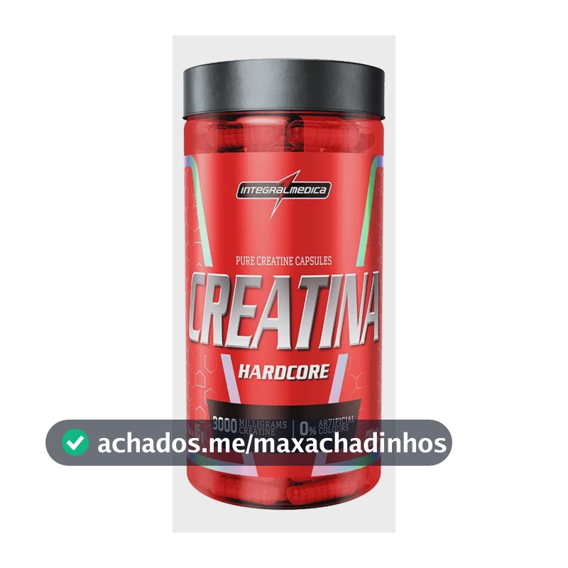 Creatina Integralmédica Hardcore em cápsula Sem sabor x 105g de 120 un