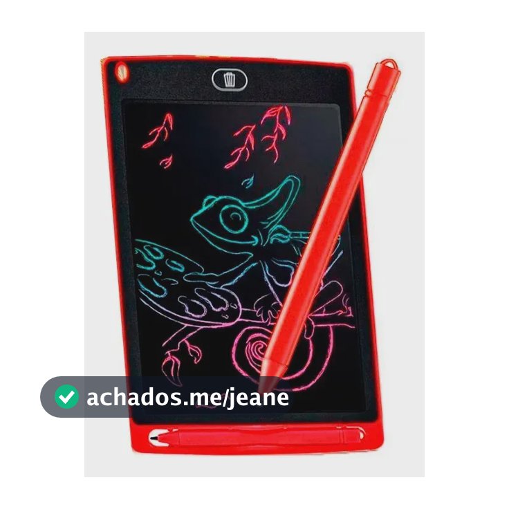 Kit 3 Lousas Vermelha Digital 10 Polegadas Lcd Infantil Para Escrever Desenhar Cor Vermelha Escrita Colorida