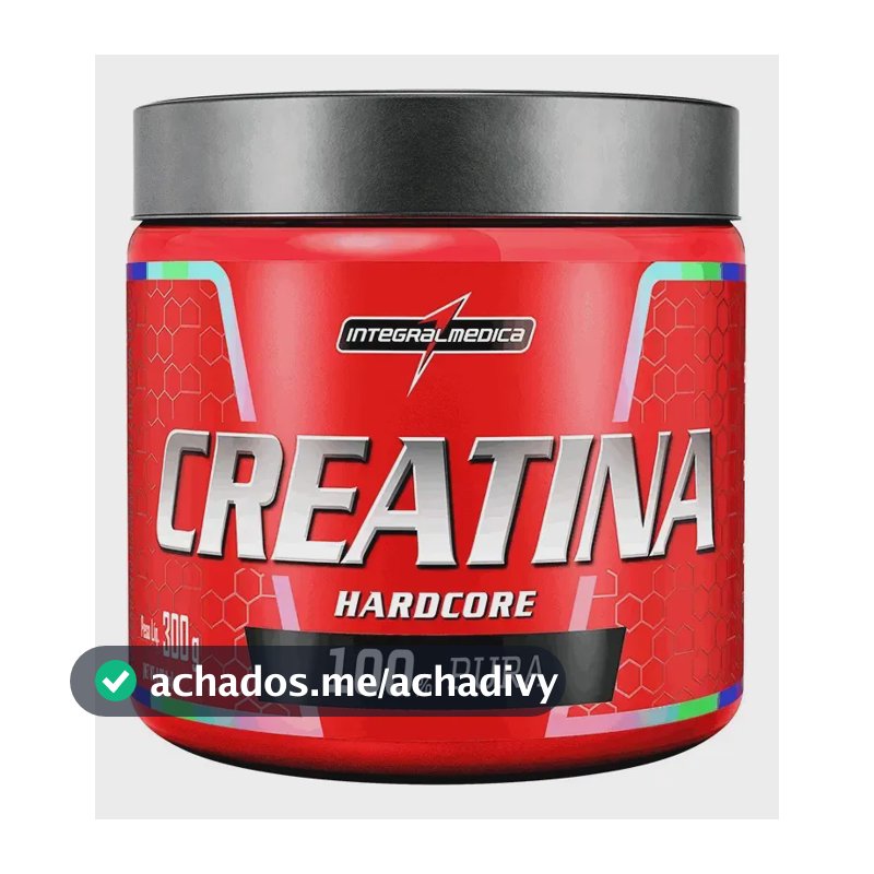 Creatina Integralmédica Monohidratada Hardcore em pó Sem sabor x 300g