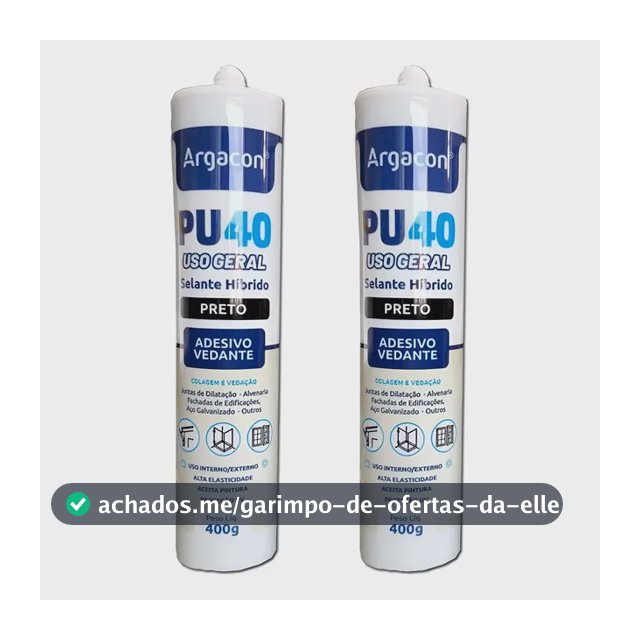 Silicone Pu 40 Uso Geral Argacon - Kit C/2 Unid.