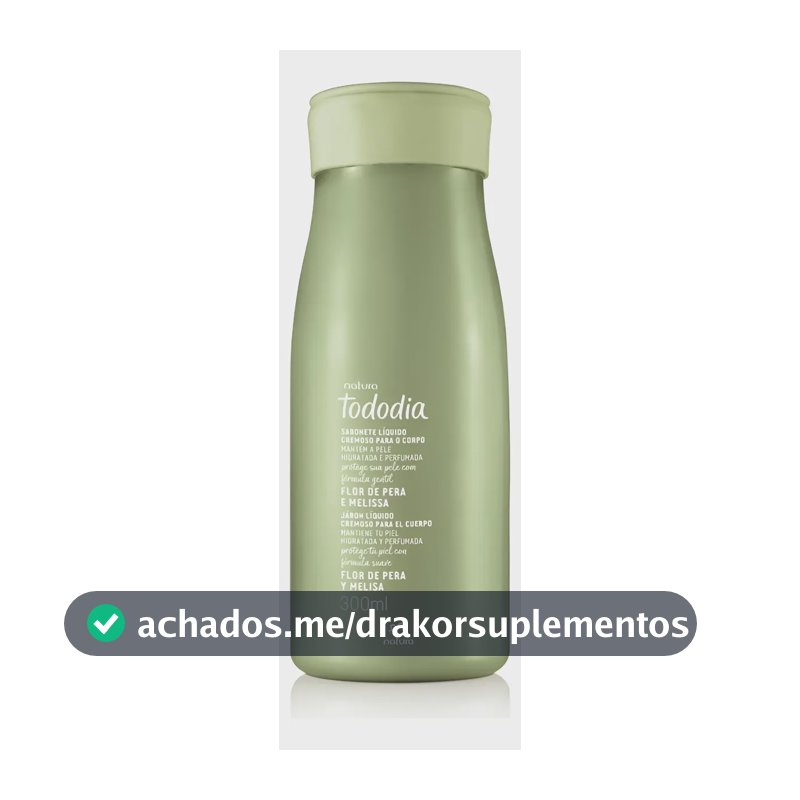 Sabonete Líquido Cremoso Natura Tododia Flor De Pera E Melissa 300ml