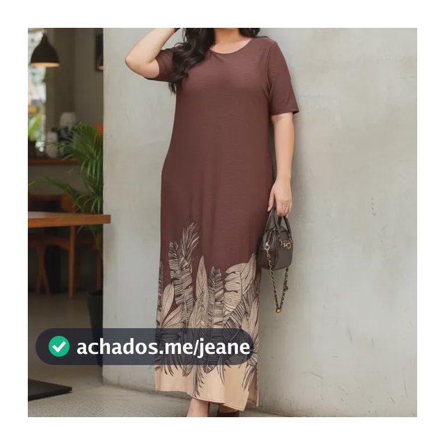 Vestido Longo Plus Size Feminino Decote Moderno Festa Verão