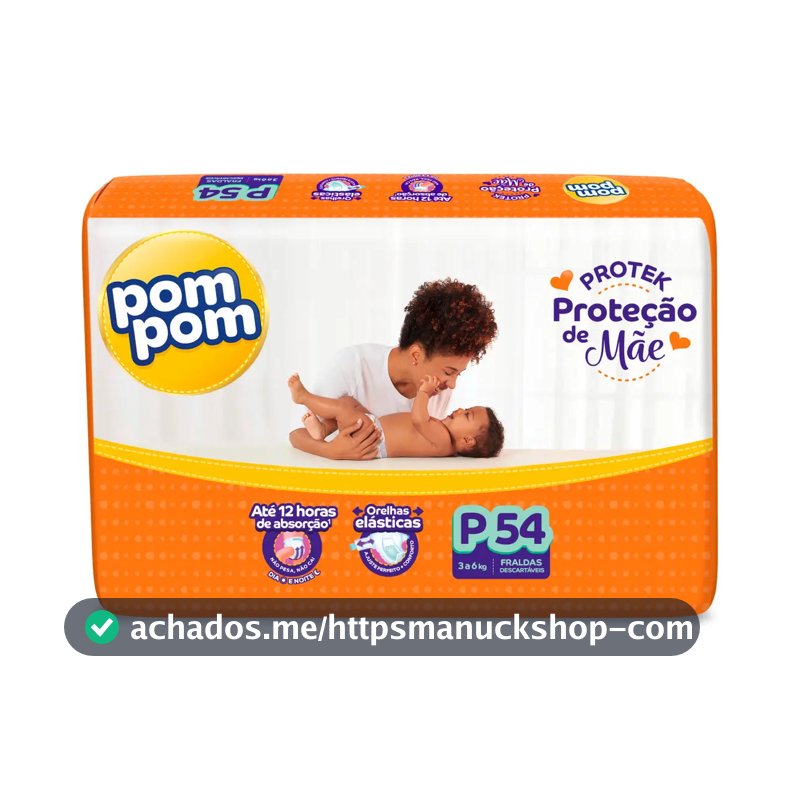 Fraldas Pom Pom Protek P x 54 unidades