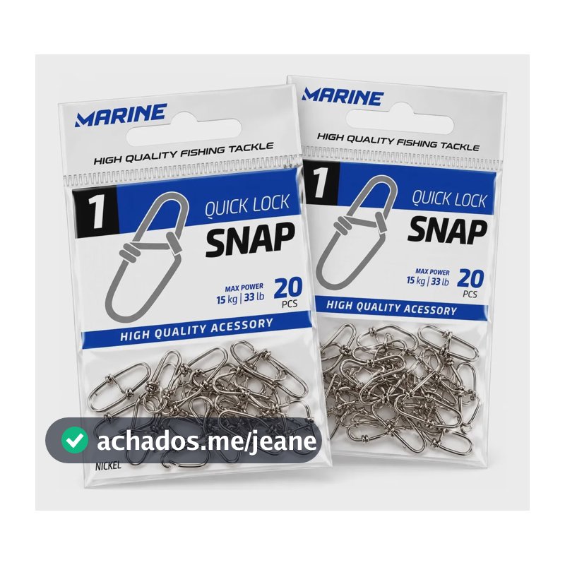 Kit Snap Pesca Marine Sports N°1 Engate Rapido Reforçado