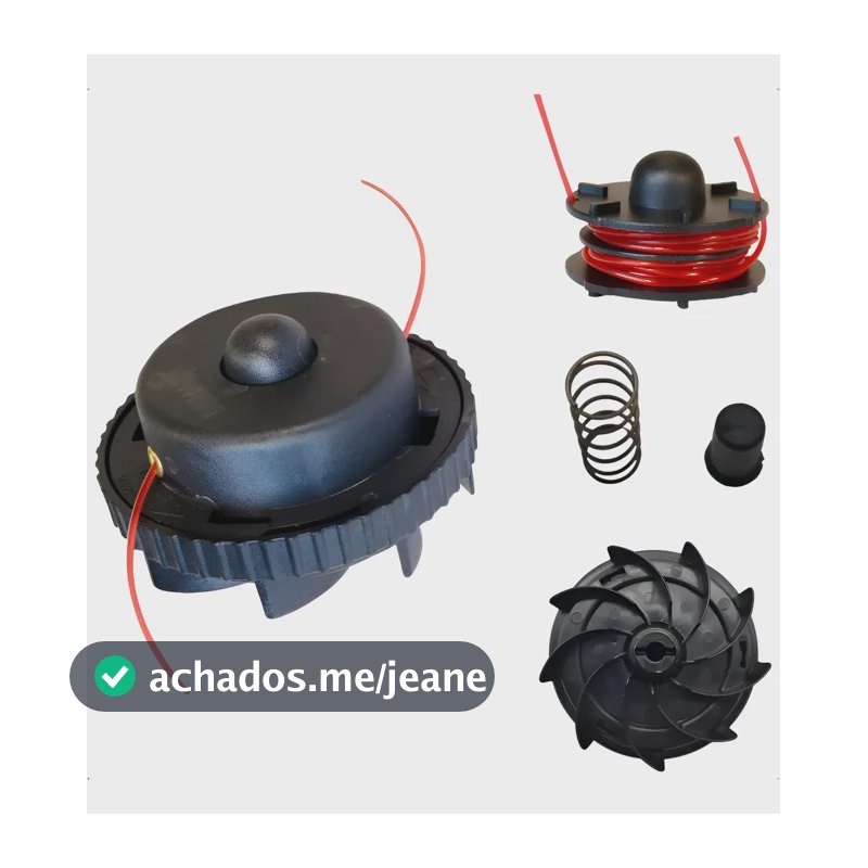 Carretel Aparador De Grama Fio Nylon Tekna Toyama Tramontina Preto