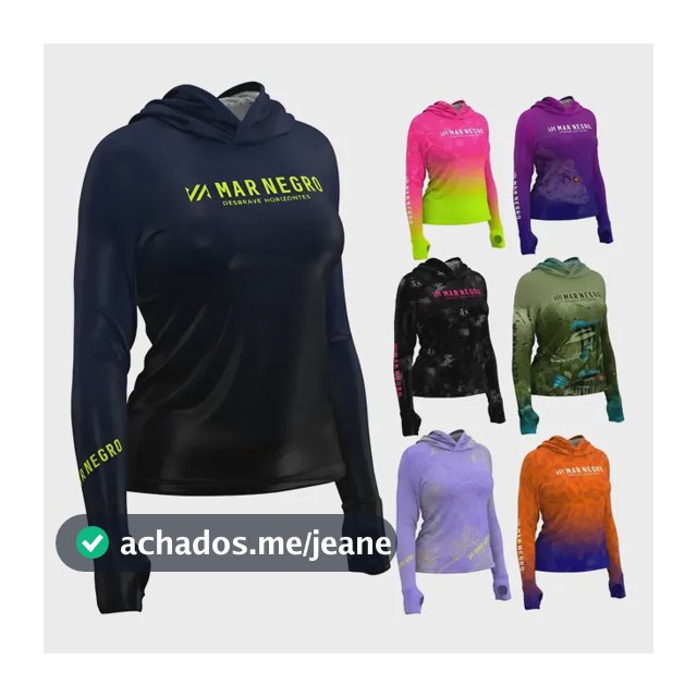 Camisa De Pesca Feminina Mar Negro X Protection Sublimada