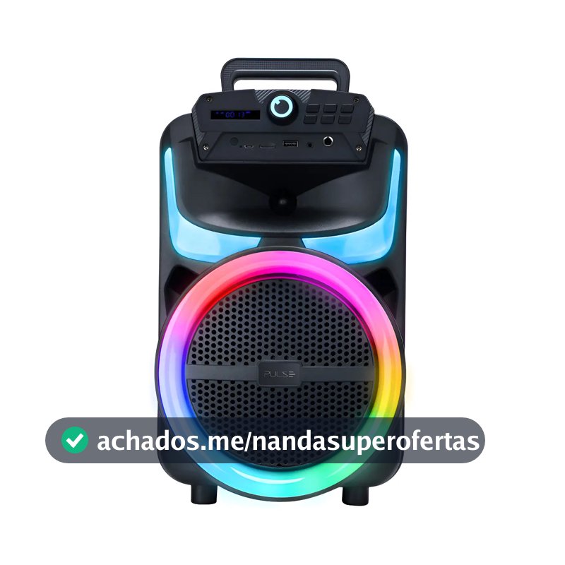 Caixa de Som Pulse Burst 250W RMS 8POL BT/AUX/USB/FM - SP402E