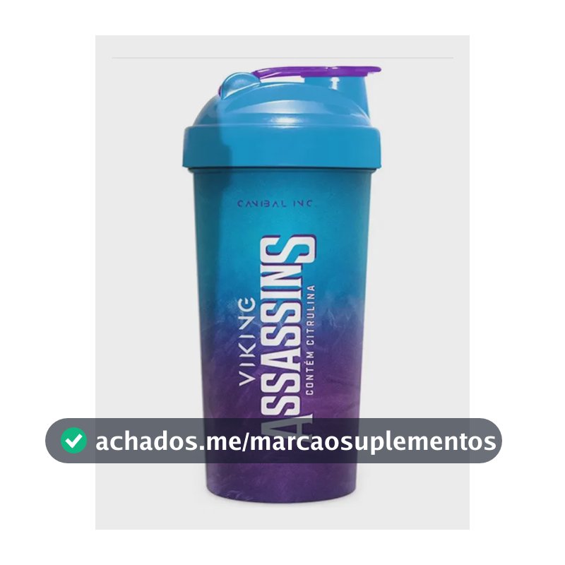 Coqueteleira Canibal de Plástico 600ml com Vedação Hermética