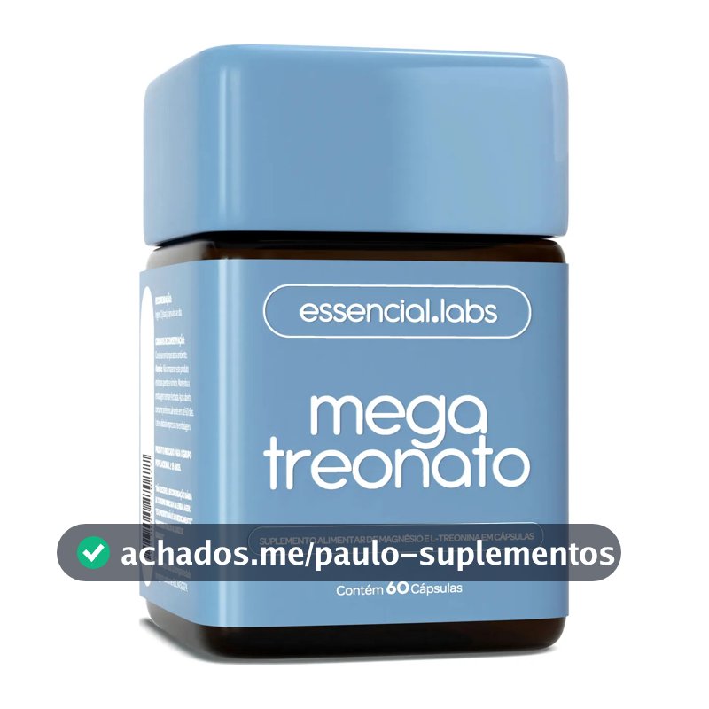 MAGNÉSIO TREONATO - Fórmula com Máxima Concentração e Biodisponibilidade - 60 Cápsulas