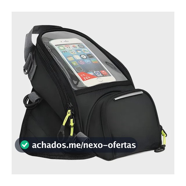 Alforge Bolsa Mala Universal De Tanque Da Moto Com Imã Preto Preto