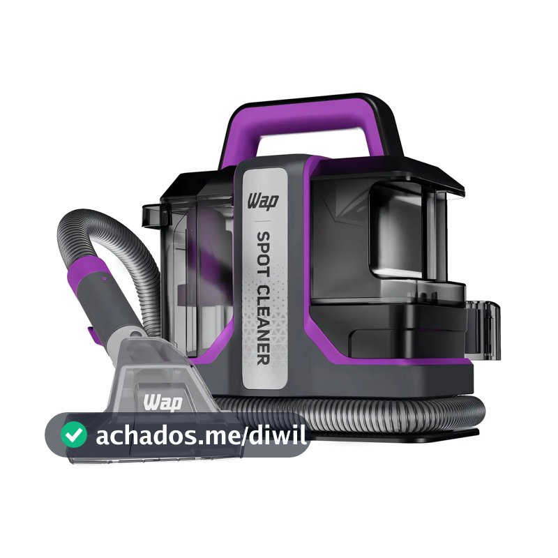 Extratora de Sujeira Portátil WAP Spot Cleaner W3 Borrifa Esfrega e Extrai 1450W de Potência e Bico de Autolimpeza