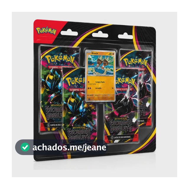 Blister Quádruplo Pokémon Escuridão Absoluta Binacle Copag Escuridão Absoluta Português