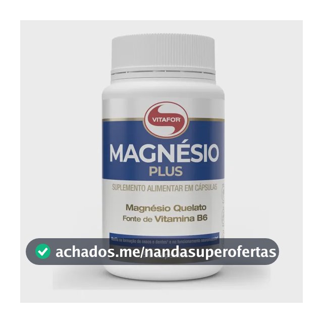 Magnésio Plus 90 Cápsulas Vitafor Sem Sabor