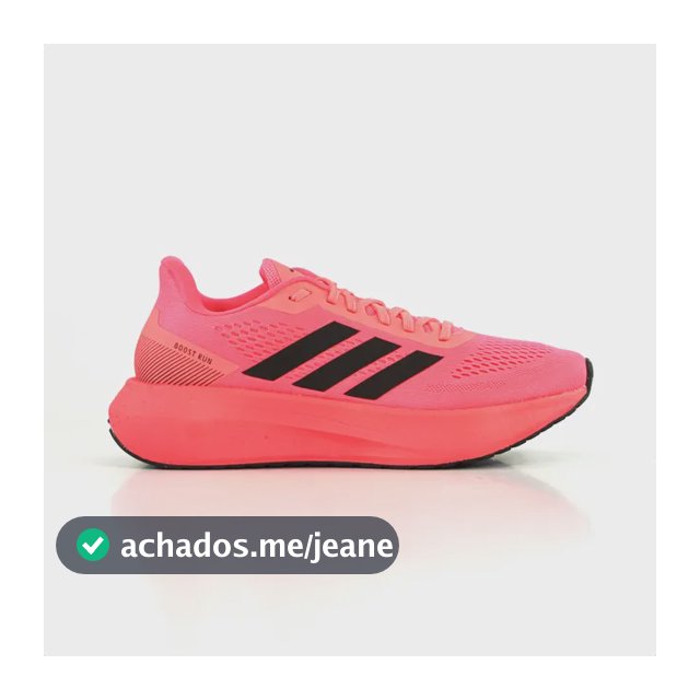 Tênis adidas Boost Run Florescente Performance Corrida Leve Rosa 36 Br