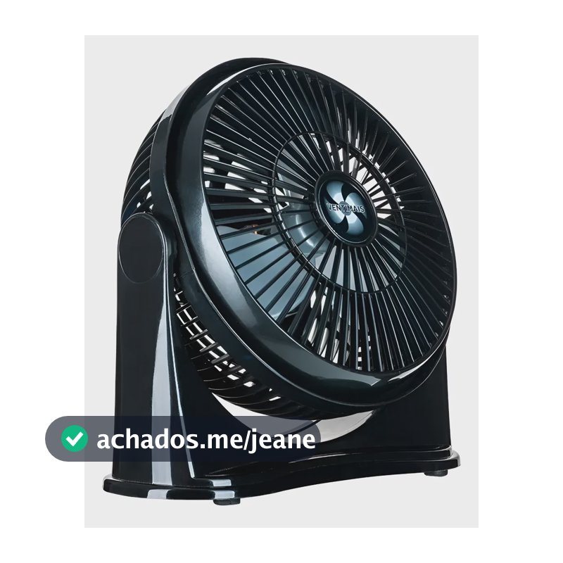 Circulador De Ar 25cm 32w 2 Velocidades Compacto 25 Cm 60hz Preto 127v Preta Plástico 3