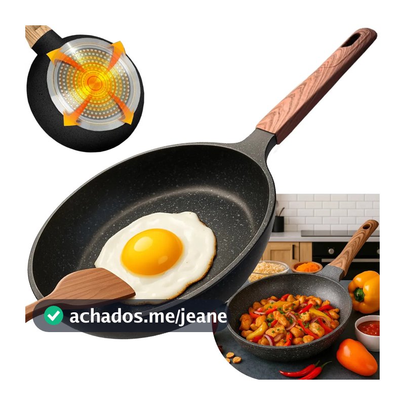 Panela Frigideira Cerâmica De Indução E Gás Compacta Profissional 26 Cm Linha Premium - Aero Home