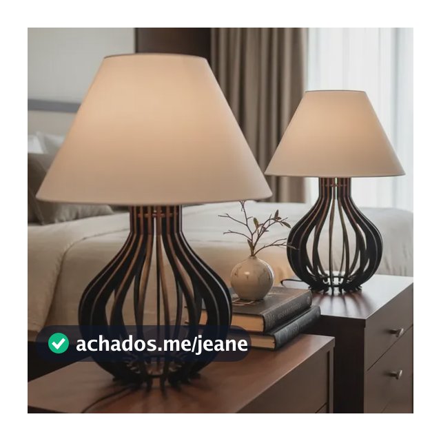 2 Abajur De Madeira Criado Mudo Decoração Quarto Escritório
