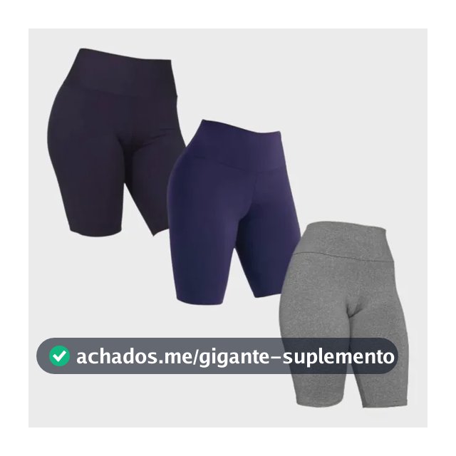 Kit 3 Bermuda Fitness Ciclista Feminina Short Treino Lycra