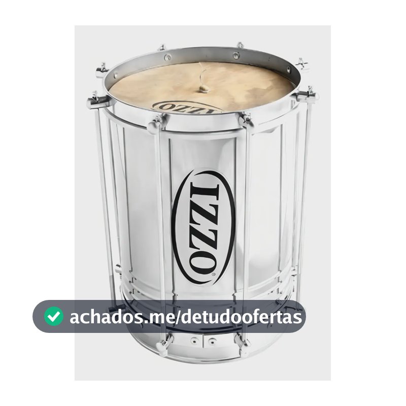 Cuica Profissiona Izzo 08 Pol X 30 Cm Aco Inox Pele Animal