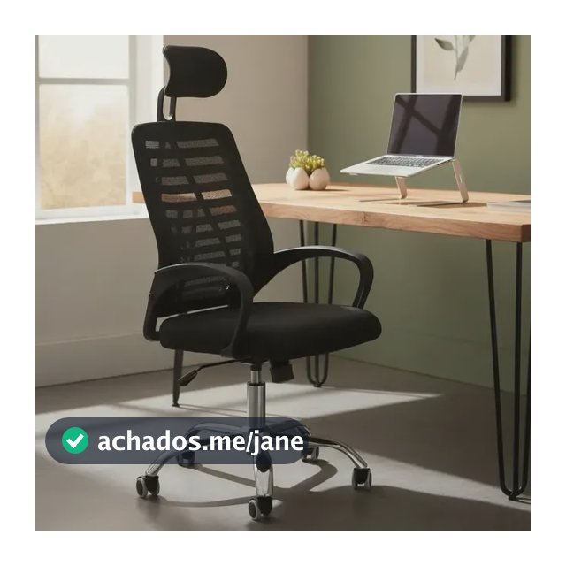 Cadeira Executiva Eike Mesh Zebra Alta Preta Giratória Ergonômica Com Reclinável