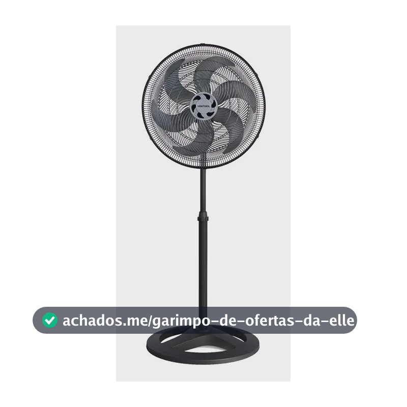 Ventilador de Coluna 40cm Ventisol Turbo 6 Pás Oscilante e Altura ajustável Cor Preto