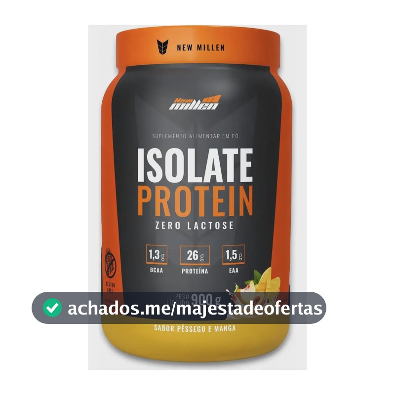 Isolate Protein Zero Lactose New Millen 900g Pêssego E Manga Peach/mango