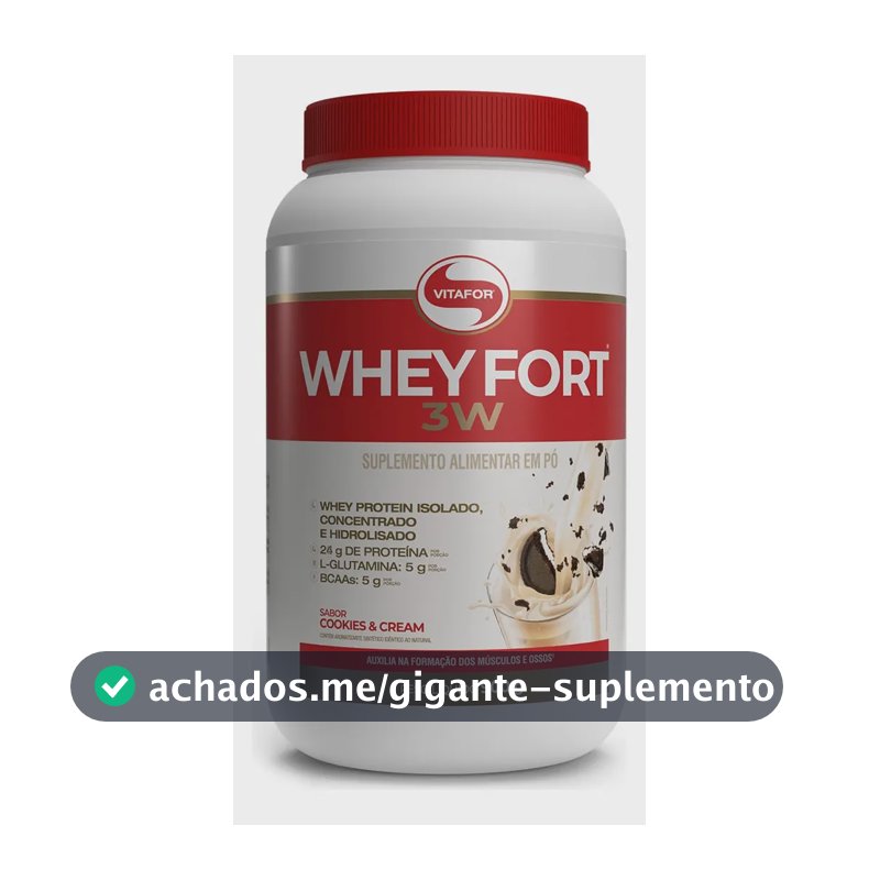 Whey Fort 3w Cookies & Cream 900g Vitafor Cookies And Cream