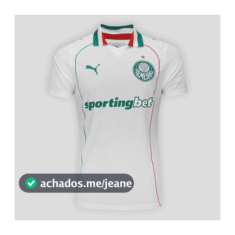 Camisa Palmeiras Torcedor Masculina 26/27 Branco G