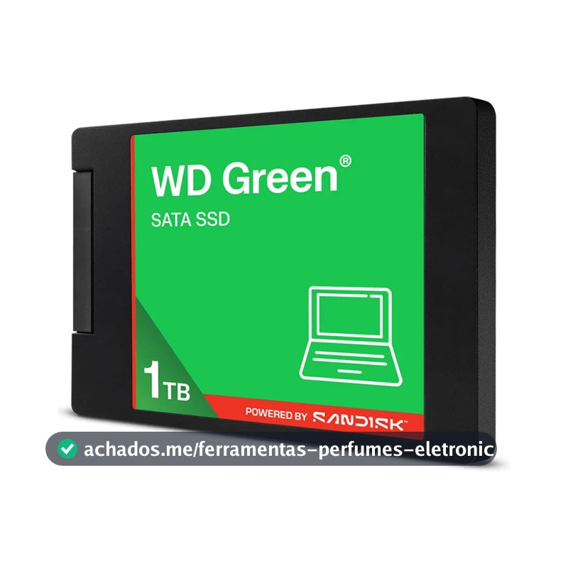 SSD Interno WD Green 1TB SATA III 2.5 7mm Leitura 545MB/s WDS100T5G0A