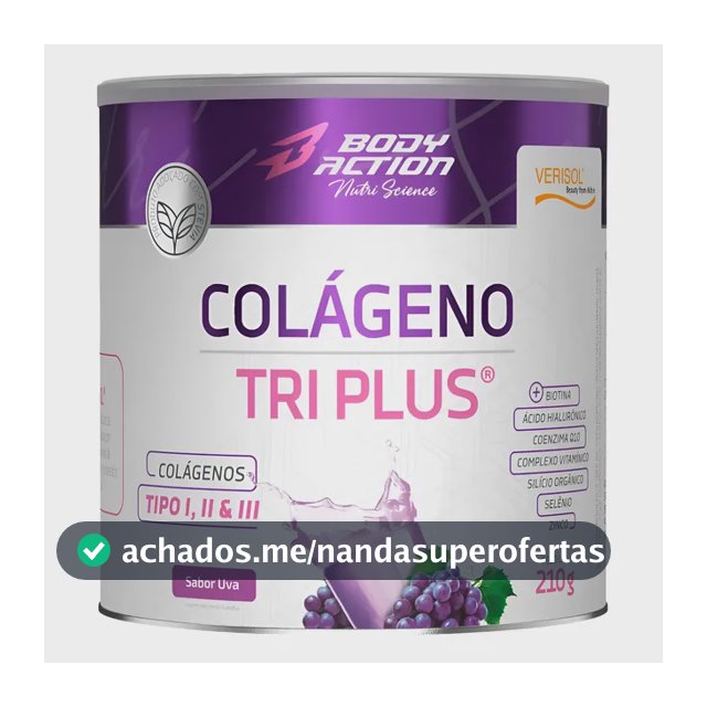 Colágeno Verisol Tri Plus Tipo 1 Tipo 2 E 3  210g Bodyaction