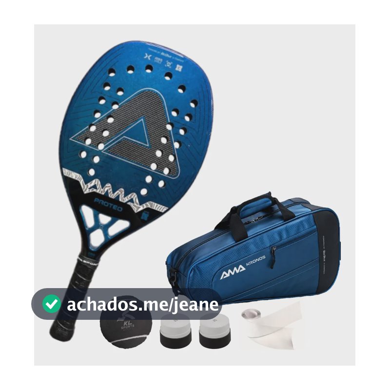 Raquete Beach Tennis Amasport Proteo 3k Azul Midnight Escolha Peso E Balance