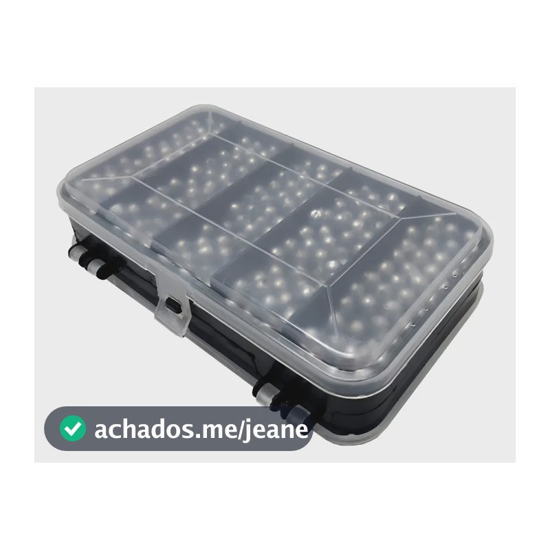 Kit Estojo Com Chumbadas P/ Pesca 100 Unidades