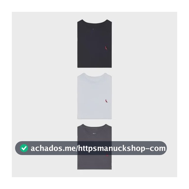 Kit 3 Camisetas Básicas Brasa Pica Pau Bordado Reserva