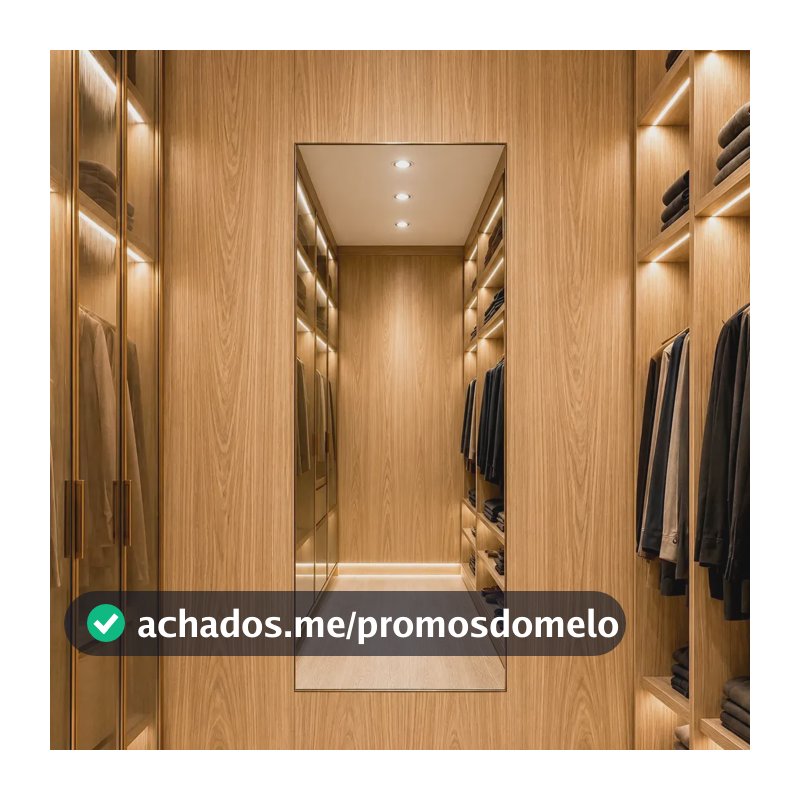 Espelho Florença 90x40cm Corpo Inteiro Grande Moderno Luxo Suporte