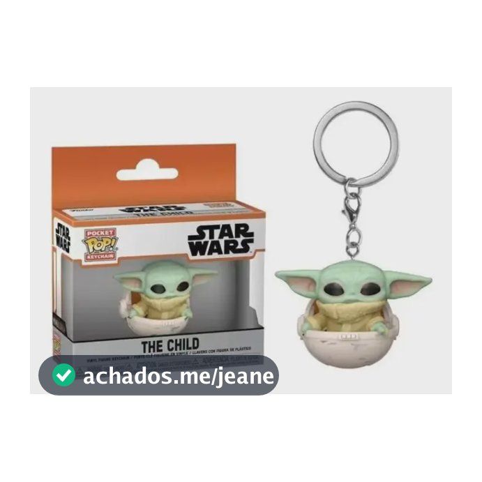 Chaveiro Baby Yoda No Hover Pram Star Wars Funko Pocket Pop!