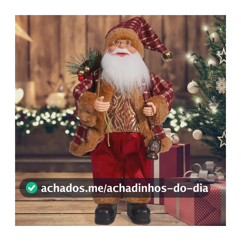 Boneco Papai Noel 32 Cm Decoração Natalina