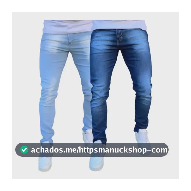 Kit 2 Calças Jeans Masculina Skinny Com Lycra Elastano