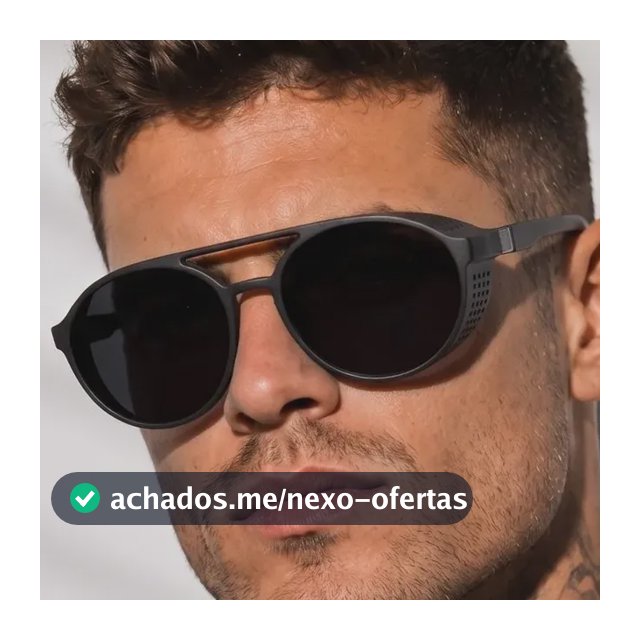 Óculos De Sol Masculino Redondo Uv400 Steampunk