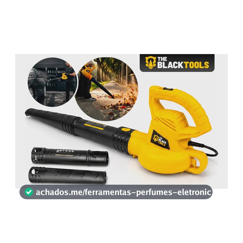 Soprador De Folhas E Resíduos Elétrico 2000w Para Jardim Bsf2000 The Black Tools