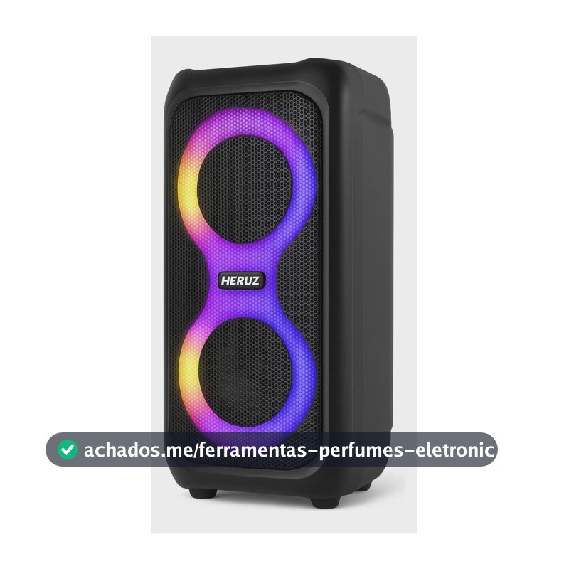 Caixa de Som Bluetooth Caixinha Grande 2 Altos Falantes 10w-hz 5.0 Boombox Com Radio Fm E Entrada Usb Pendrive