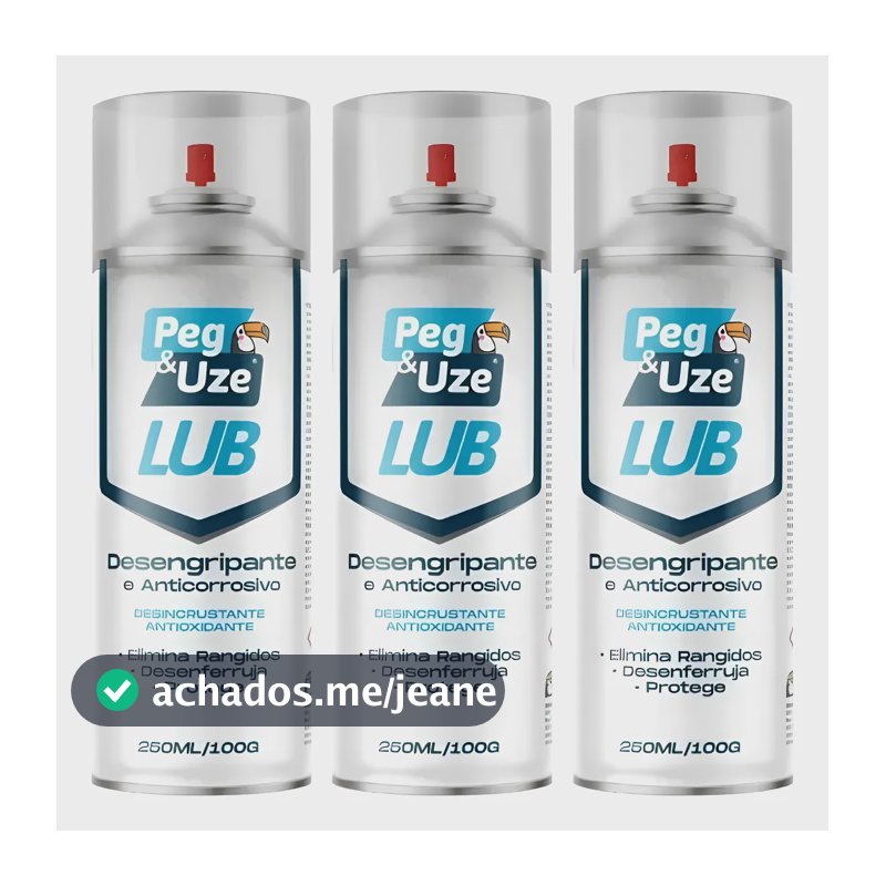 3un Desengripante Peg&use Lubrificante Spray Multiuso 250ml Incolor