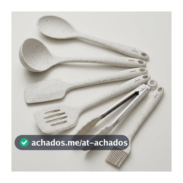 Kit Jogo Utensílios Silicone Brinox Cozinha Confeitaria 6pcs