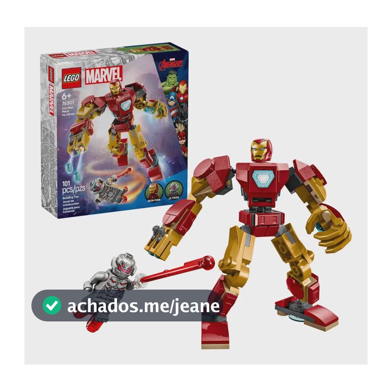 Blocos De Montar 76307 Marvel Robô Homem De Ferro Lego