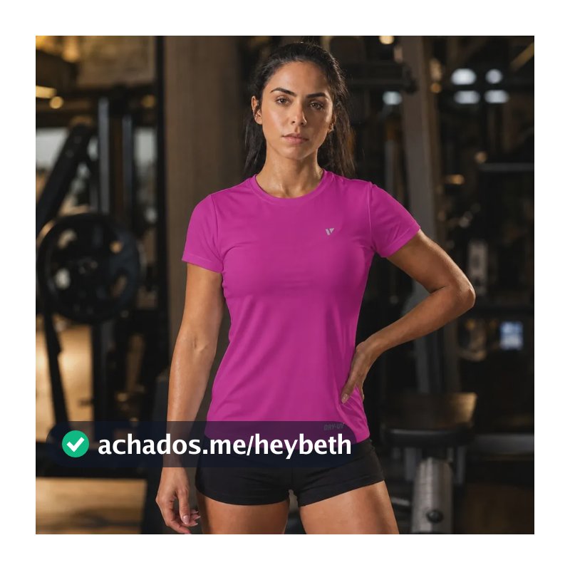 Camiseta Feminina Poliamida Toque Gelado Academia Corrida Fúcsia G