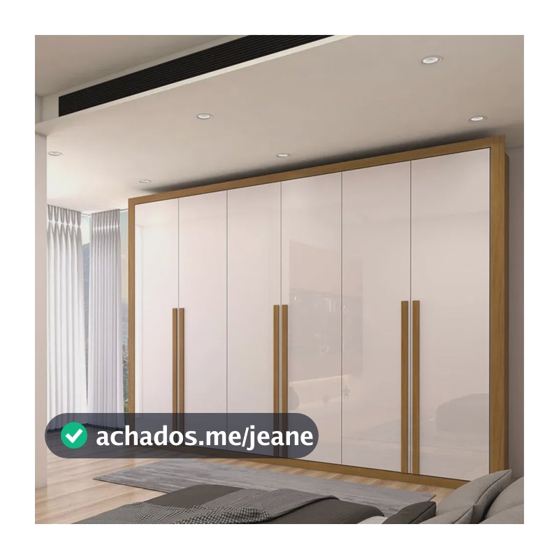 Guarda-roupa Casal Classic 6 Portas 6 Gavetas 100% Mdf Cinam Bege